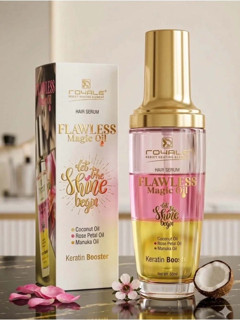 Royale Flawless Magic Oil Hair Serum ~ Retail $250